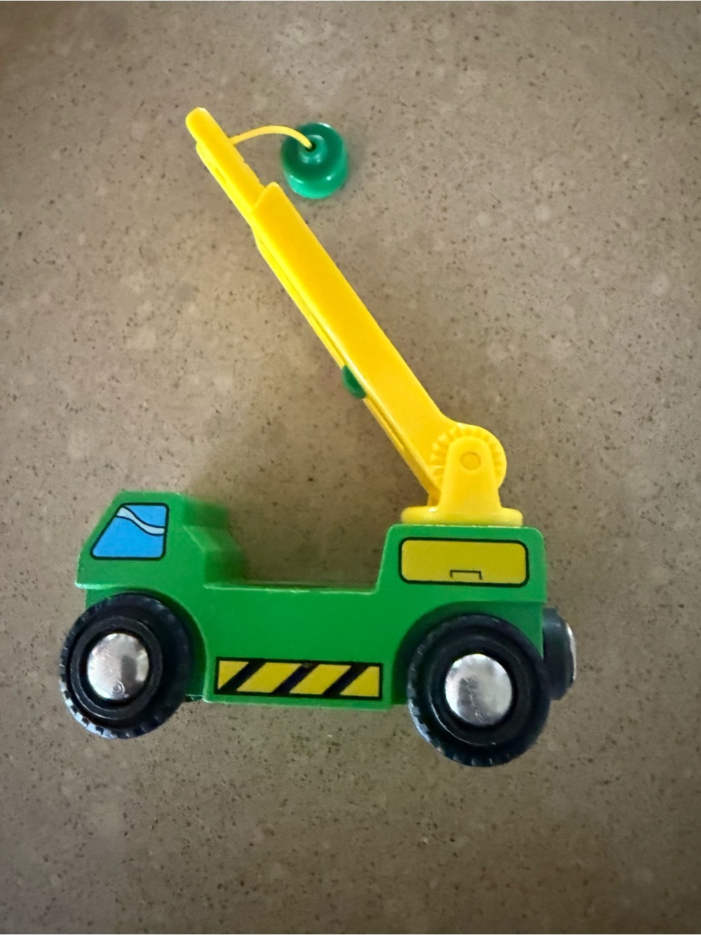 Brio 33232 vintage Green and Yellow Crane Truck Toy